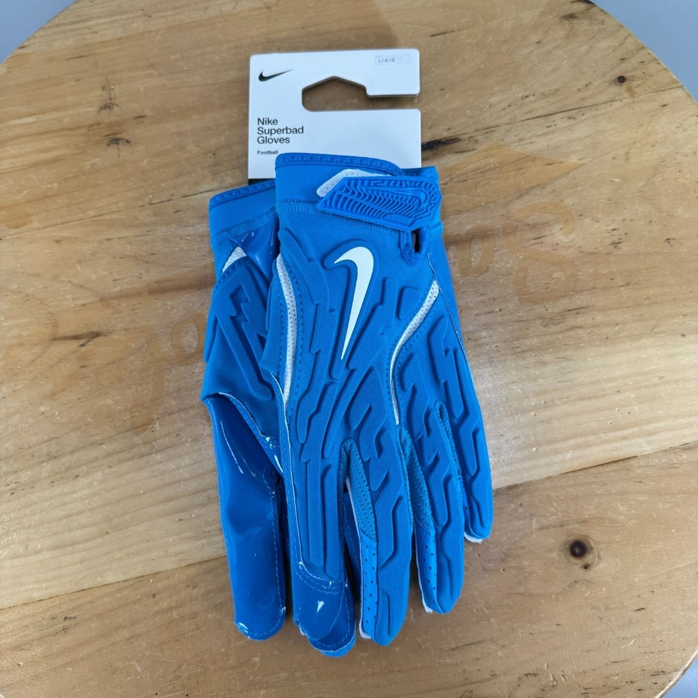 Nike Superbad Football Gloves Mens Size Large Blue HF0311-406 $80 NEW